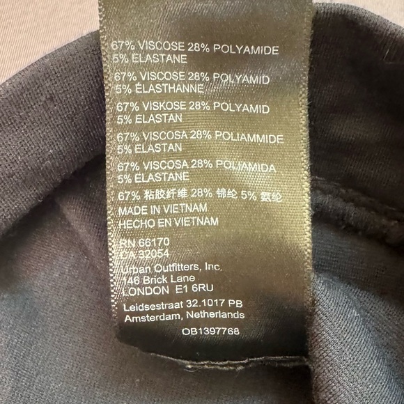 Urban Outfitters pants women 6 mid rise cross front flare leggings black - Picture 5 of 9